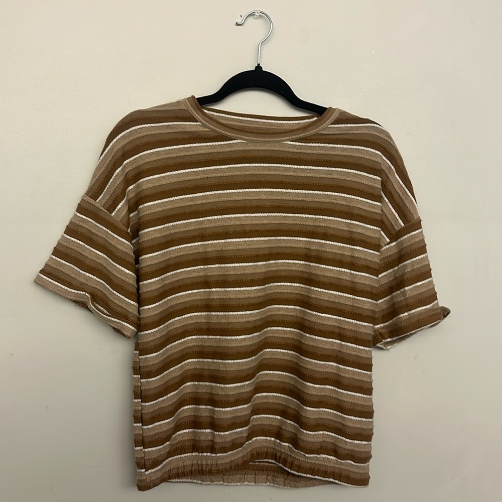 Brown striped T